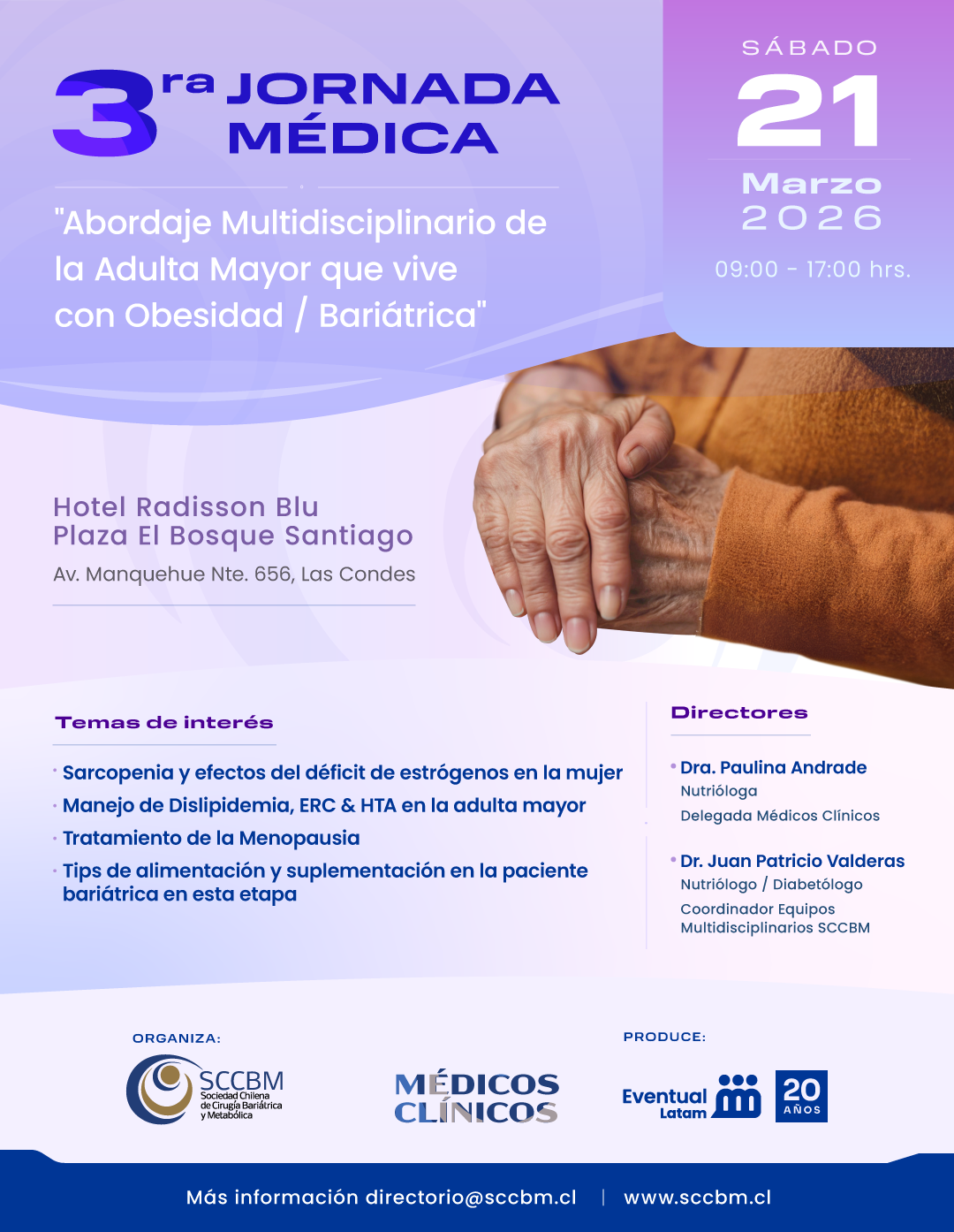 3ra Jornada Médica: Abordaje Multidisciplinario de la Adulta Mayor que vive con Obesidad / Bariátrica
